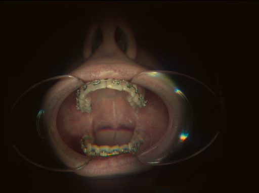False color image render of a spectral image exhibiting no segmented classes