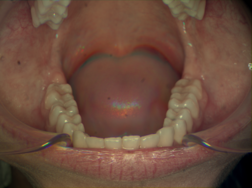 False color image render of a spectral image exhibiting no segmented classes