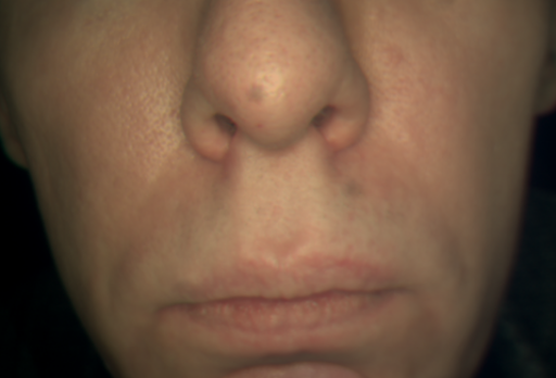 False color image render of a spectral image exhibiting no segmented classes