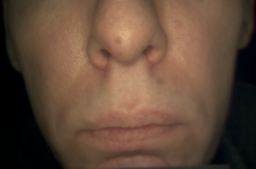 False color image render of a spectral image exhibiting no segmented classes